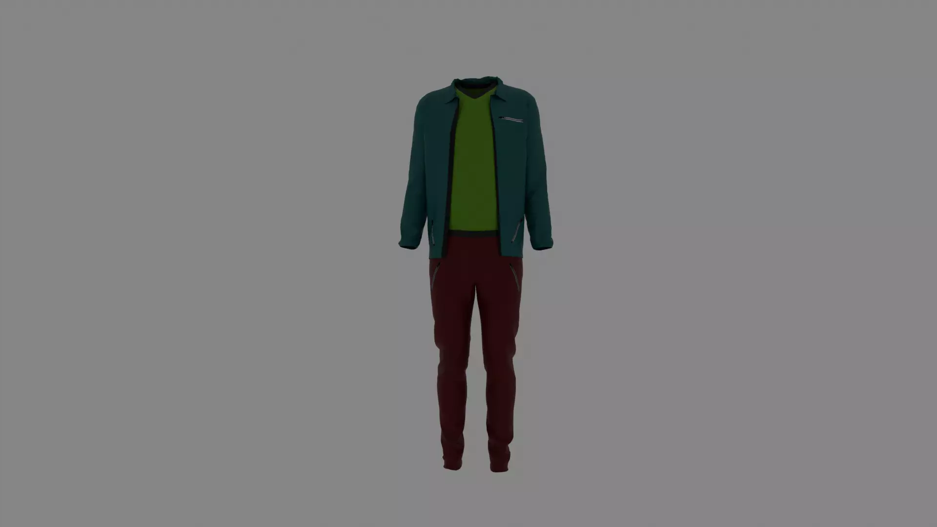 Man Clothes Low-poly 3D model_0