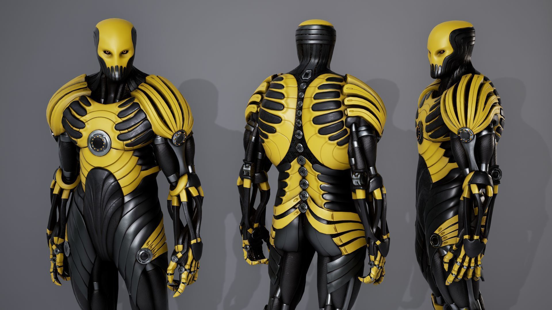 Robot 2 Low-poly 3D model_8