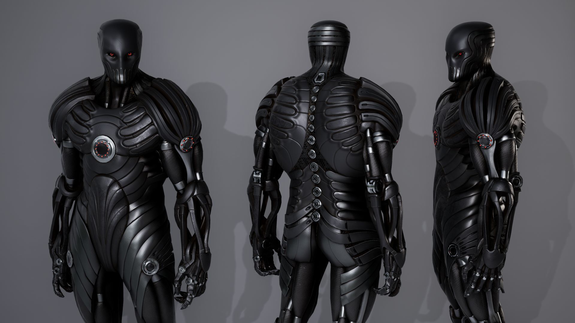 Robot 2 Low-poly 3D model_9