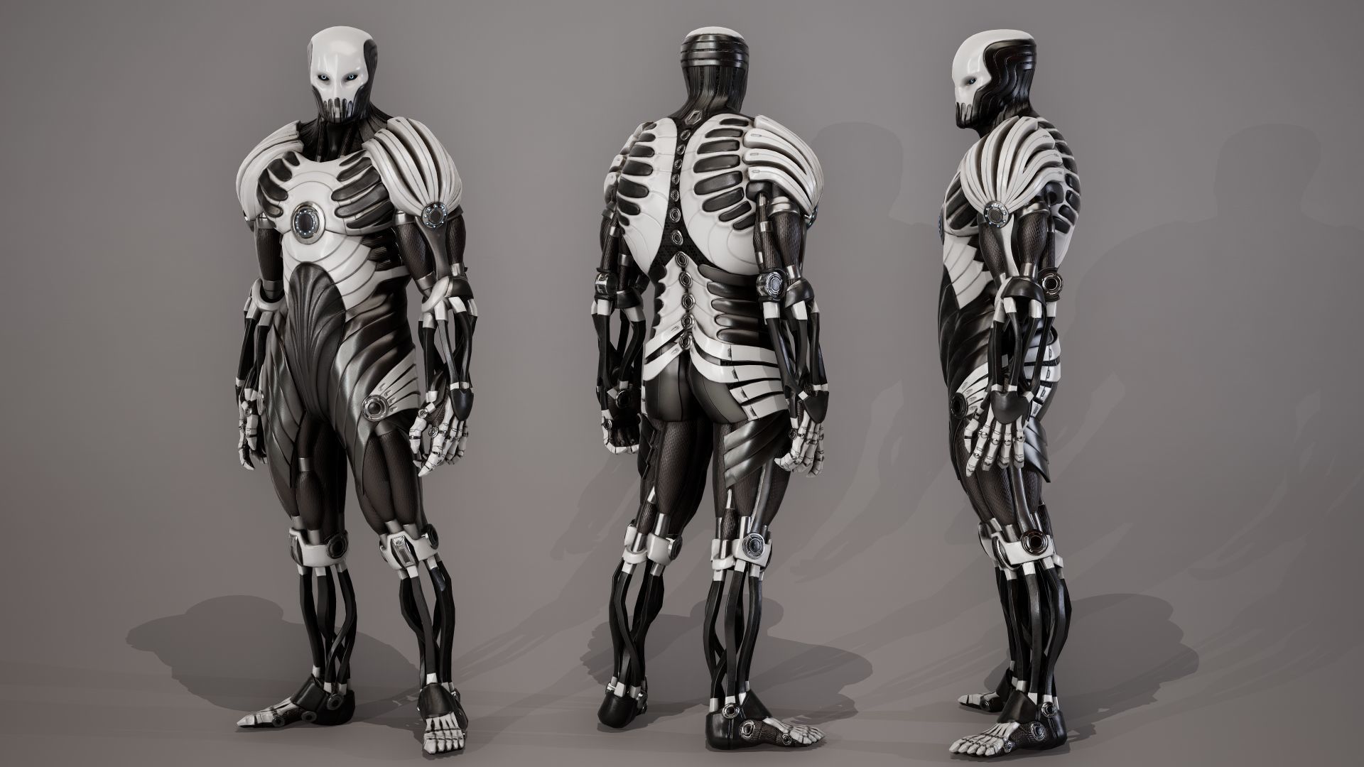 Robot 2 Low-poly 3D model_2