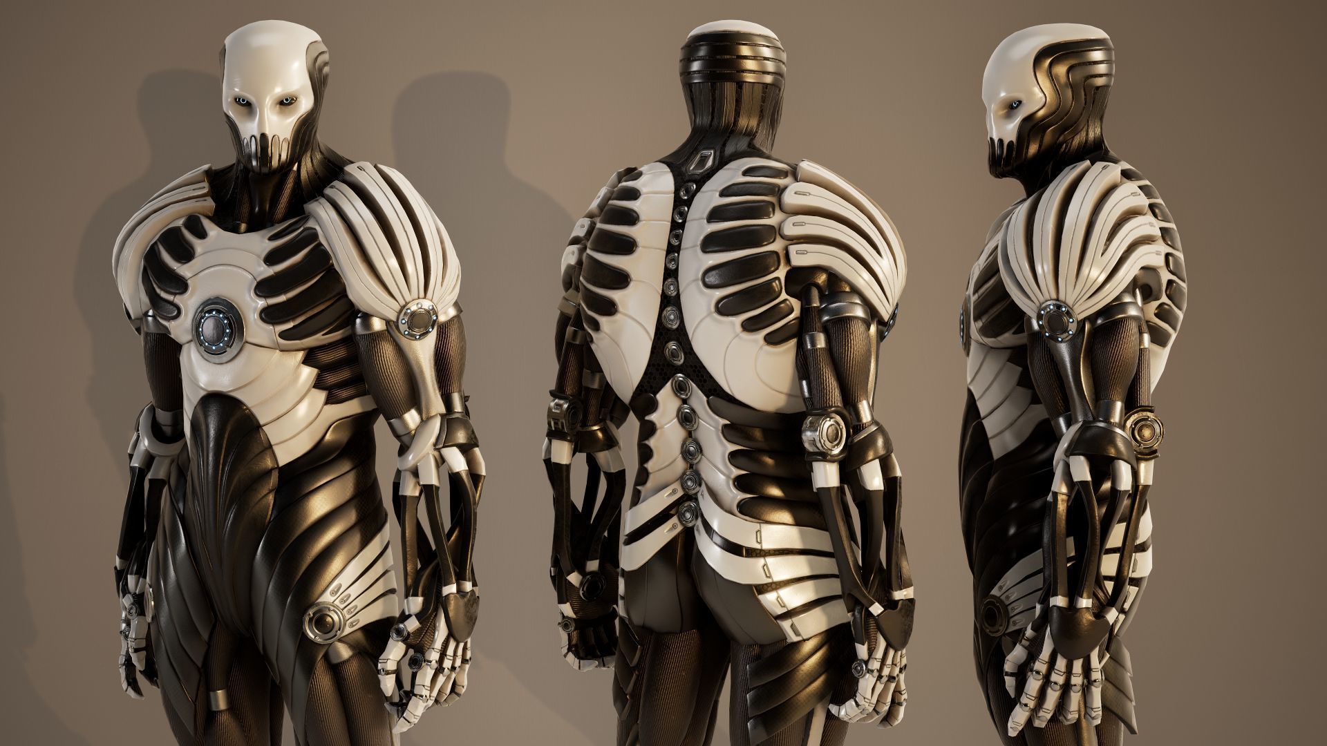 Robot 2 Low-poly 3D model_5