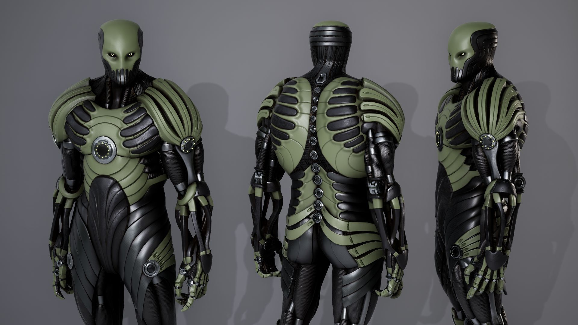 Robot 2 Low-poly 3D model_7