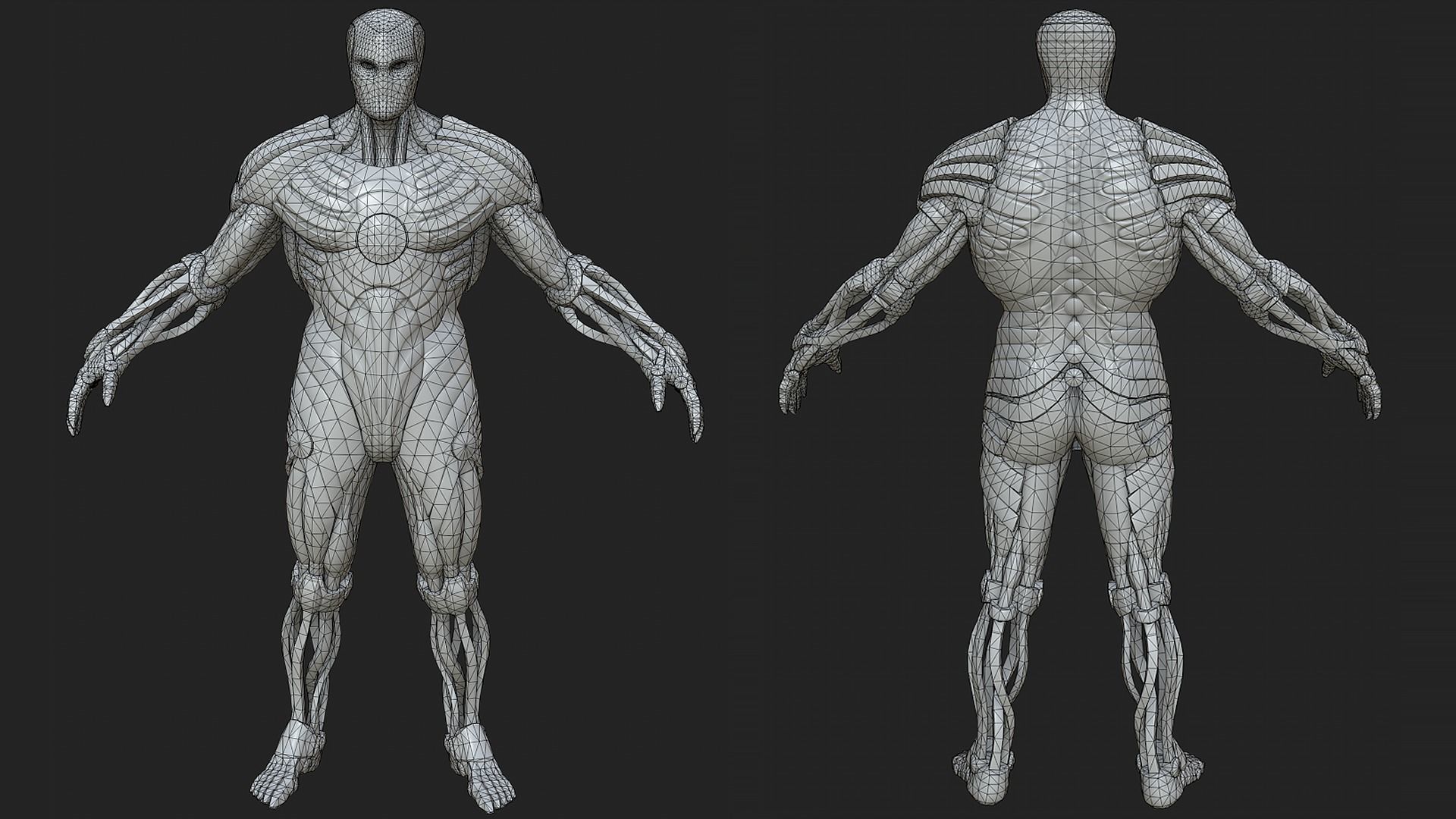 Robot 2 Low-poly 3D model_11