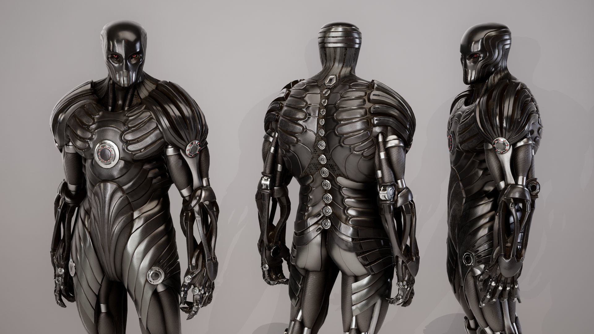 Robot 2 Low-poly 3D model_3