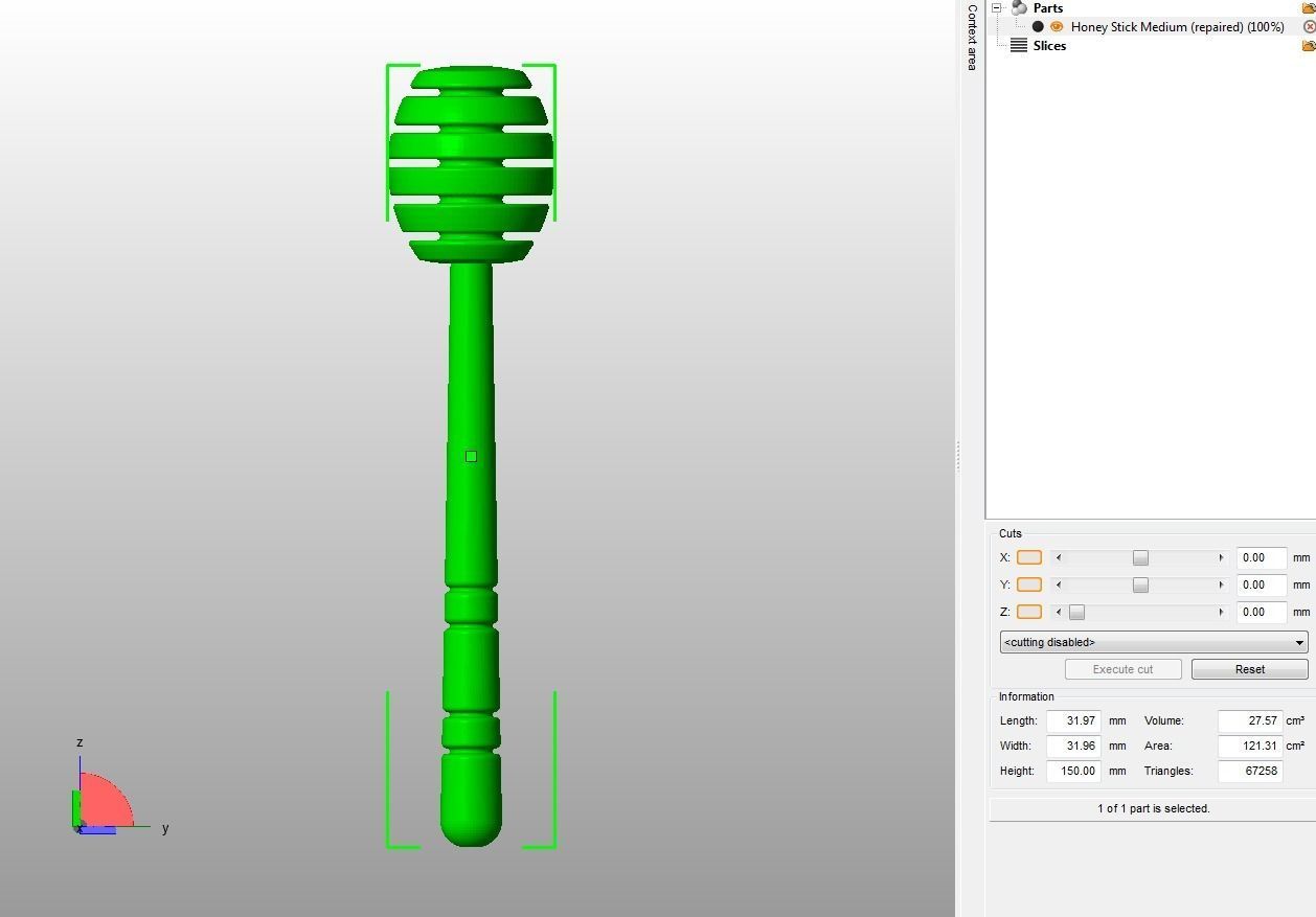 Honey Stick Medium 3D print model_7