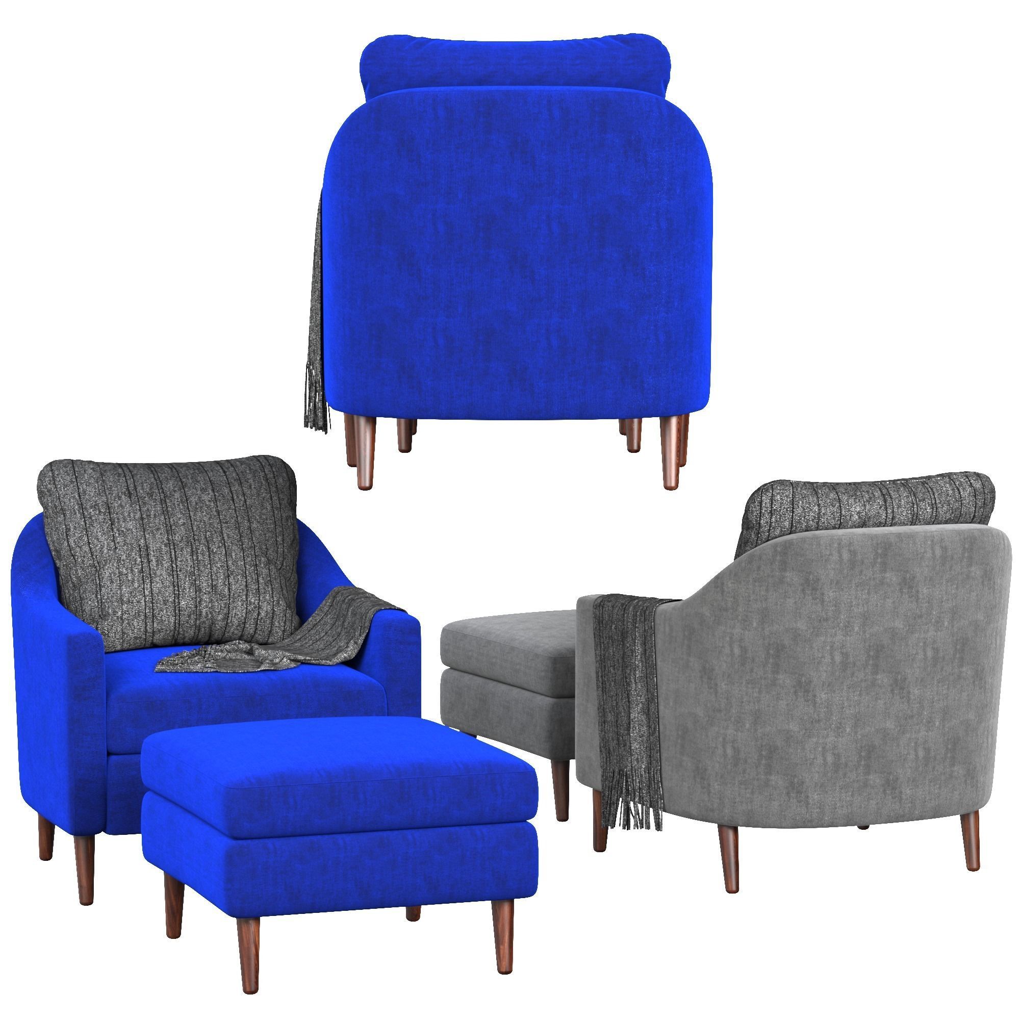 3D model Everett Chair by West Elm VR / AR / lowpoly CGTrader