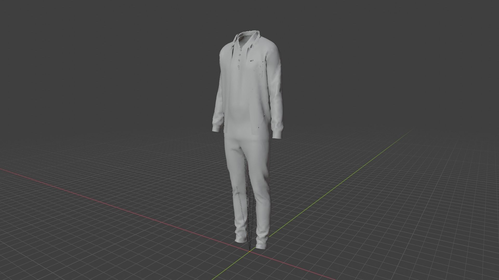 Man Clothes Low-poly 3D model_9