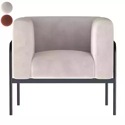 Hayward armchair velvet with metal frame