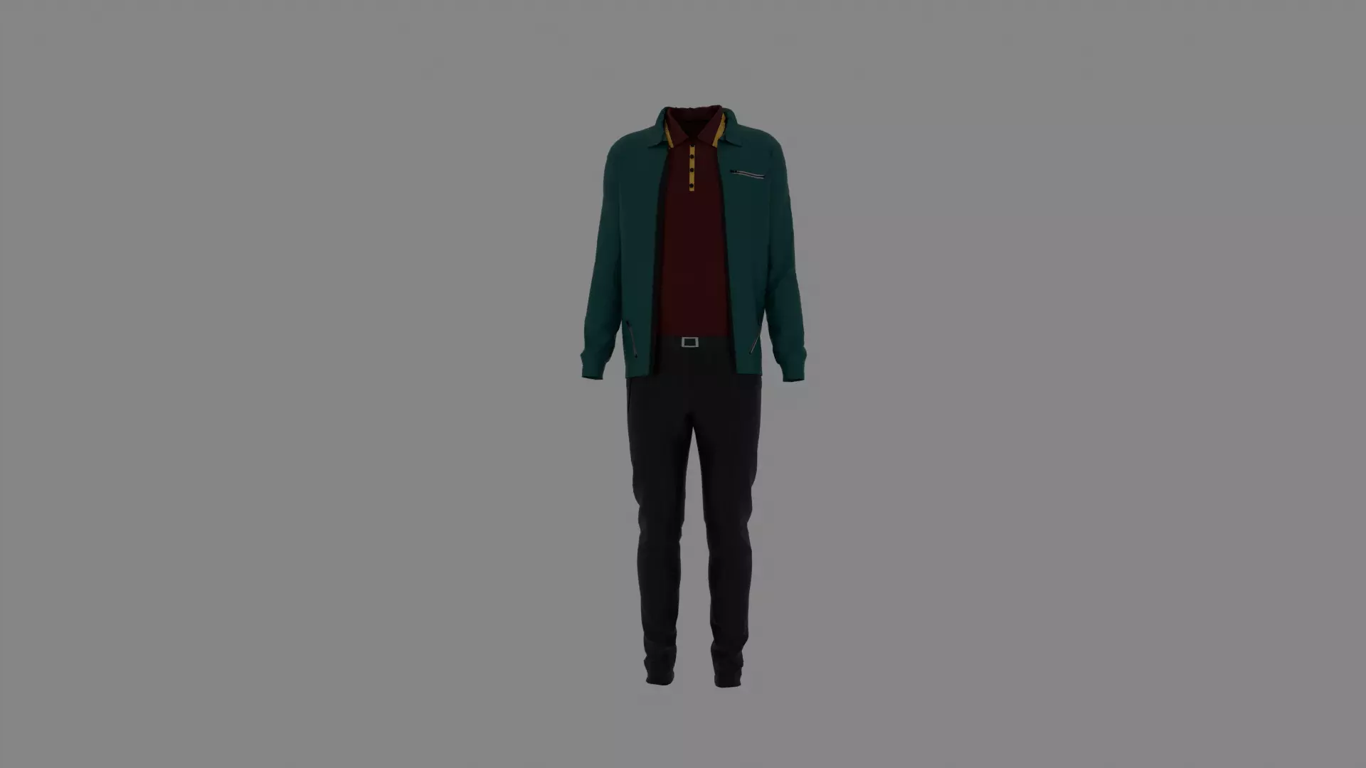 Man Clothes Low-poly 3D model_0
