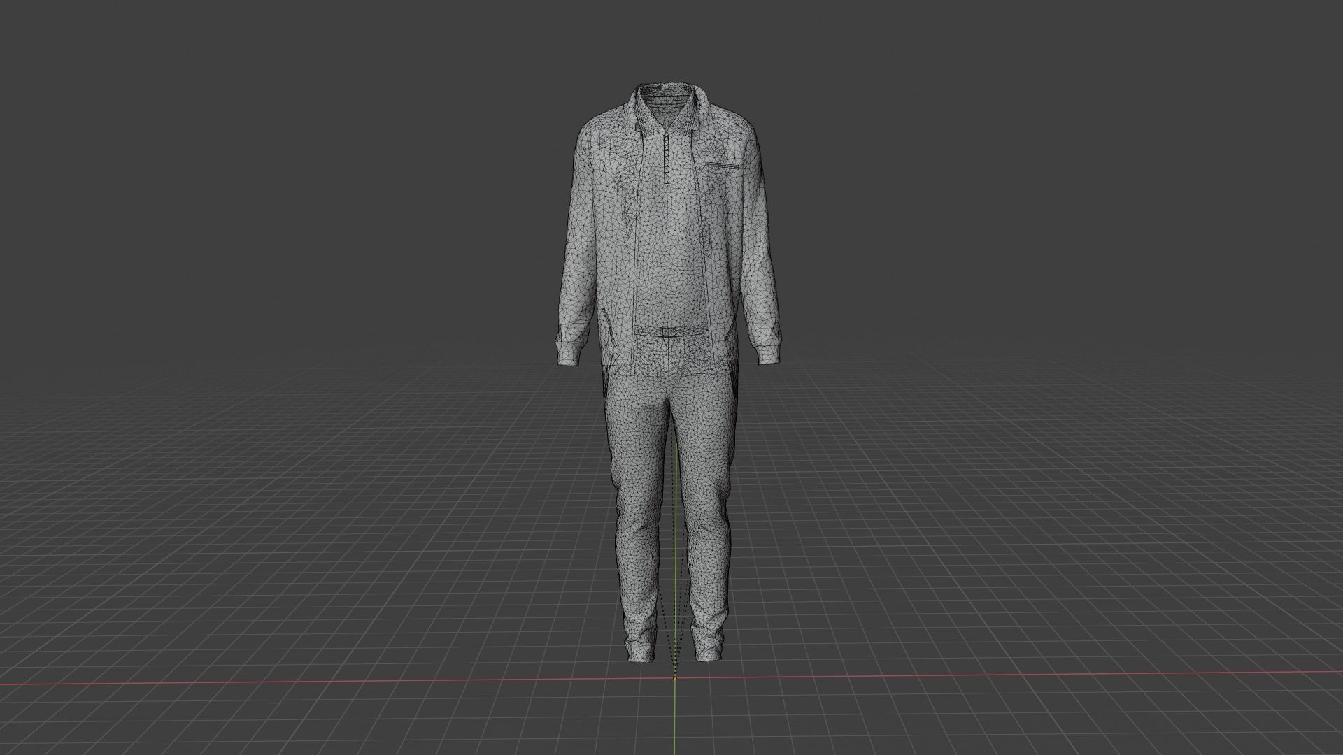 Man Clothes Low-poly 3D model_8