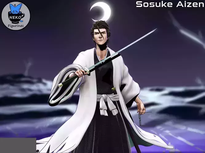 Aizen Sosuke- STL Anime Figurine for 3D Printing 3D print model 3D print model
