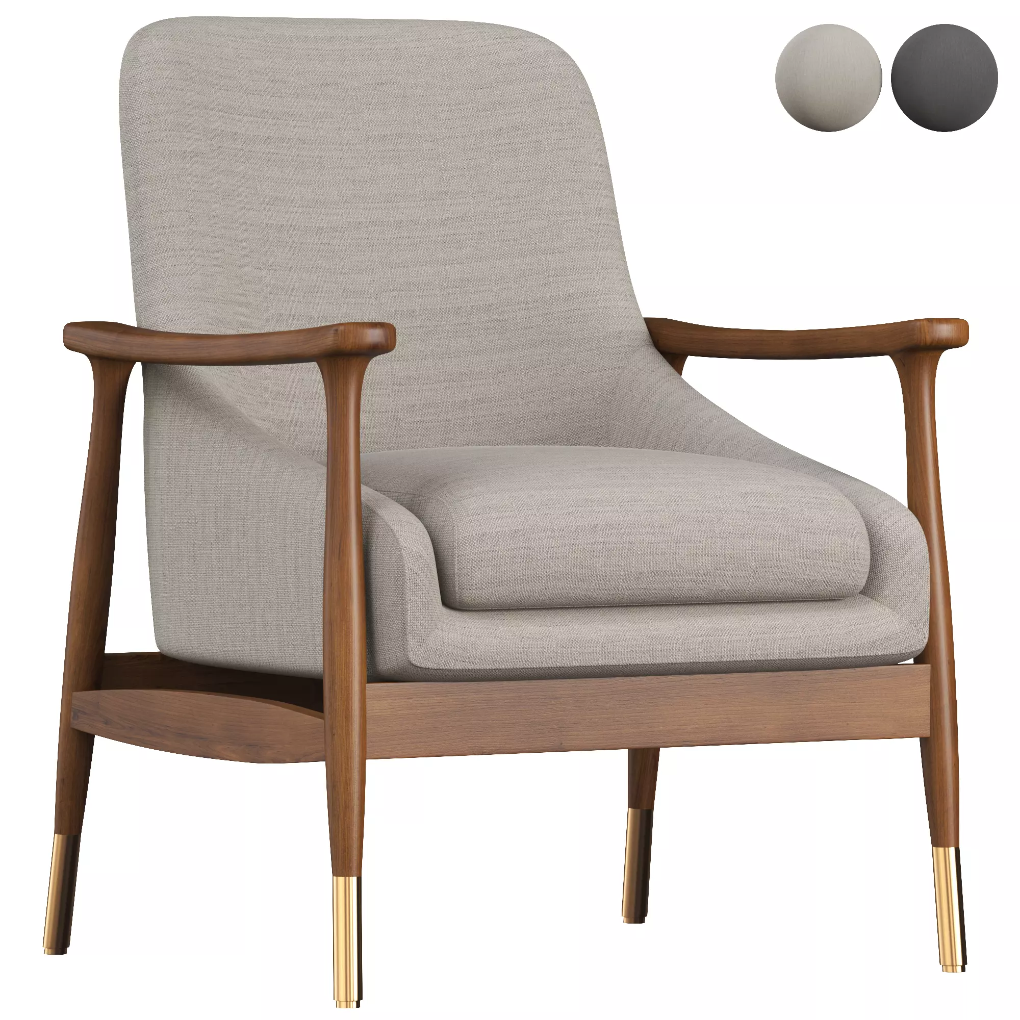 Desmond Armchair Low-poly 3D model