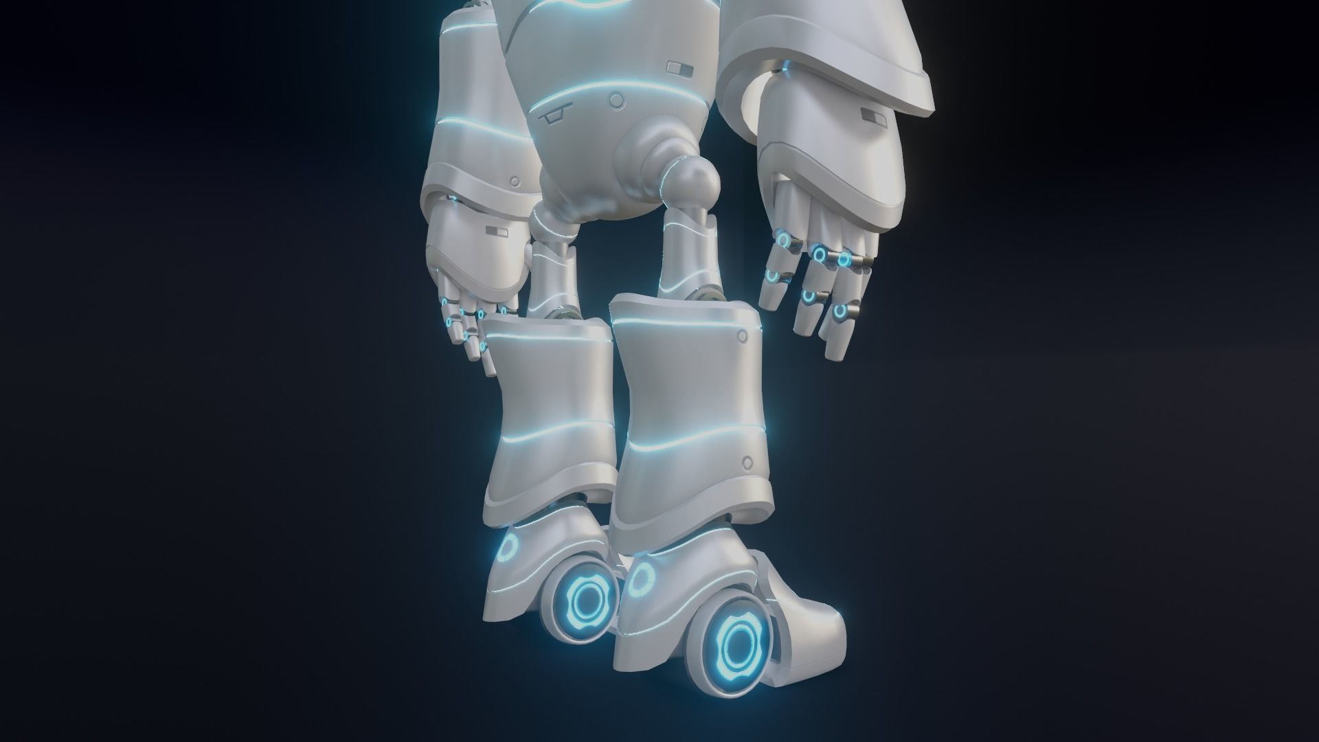 Cute Robot Low-poly 3D model_15