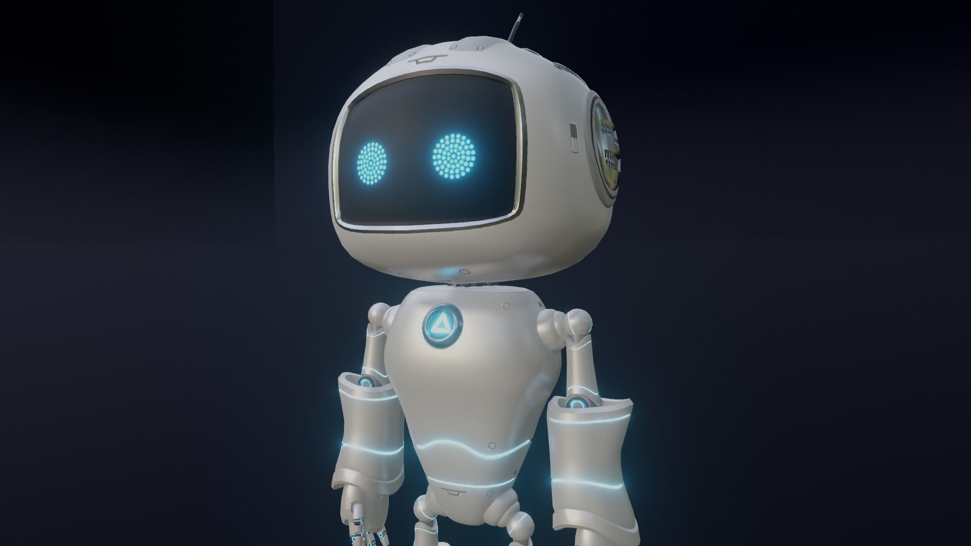 Cute Robot Low-poly 3D model_16