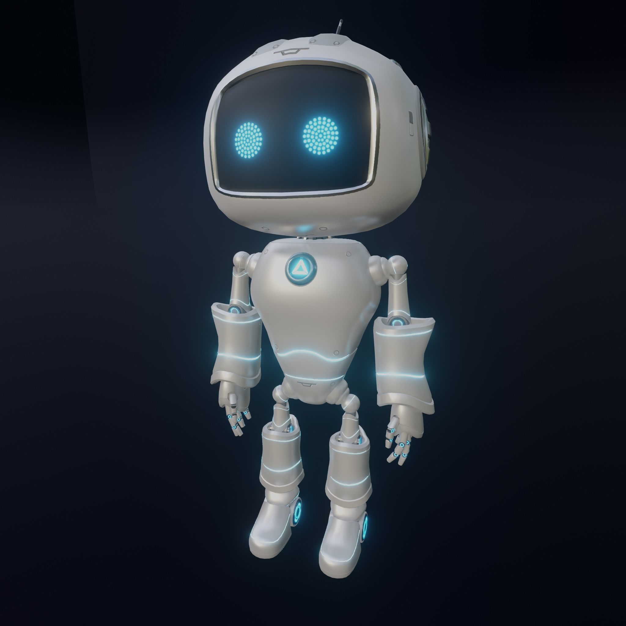 Cute Robot Low-poly 3D model_21
