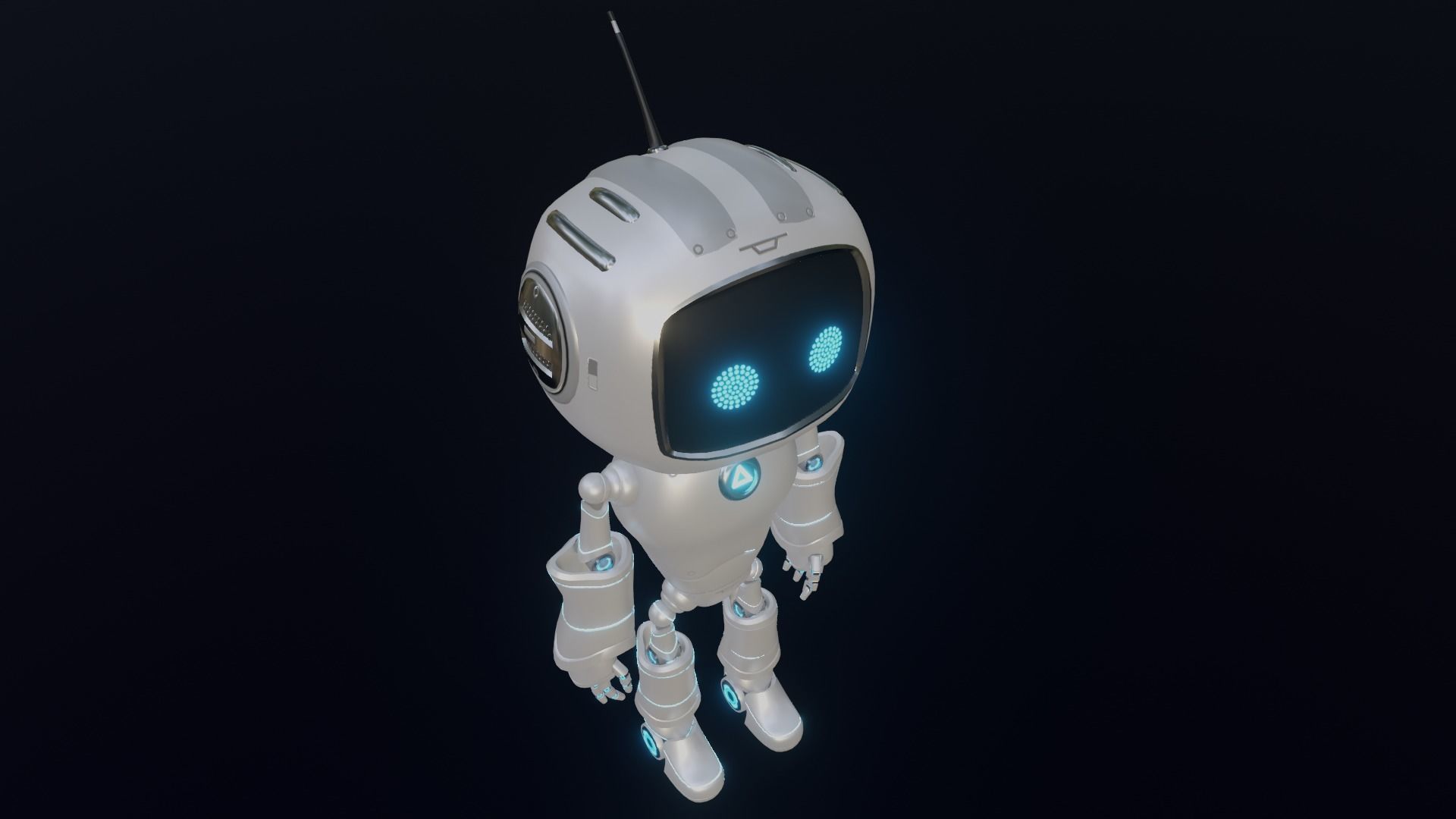 Cute Robot Low-poly 3D model_18