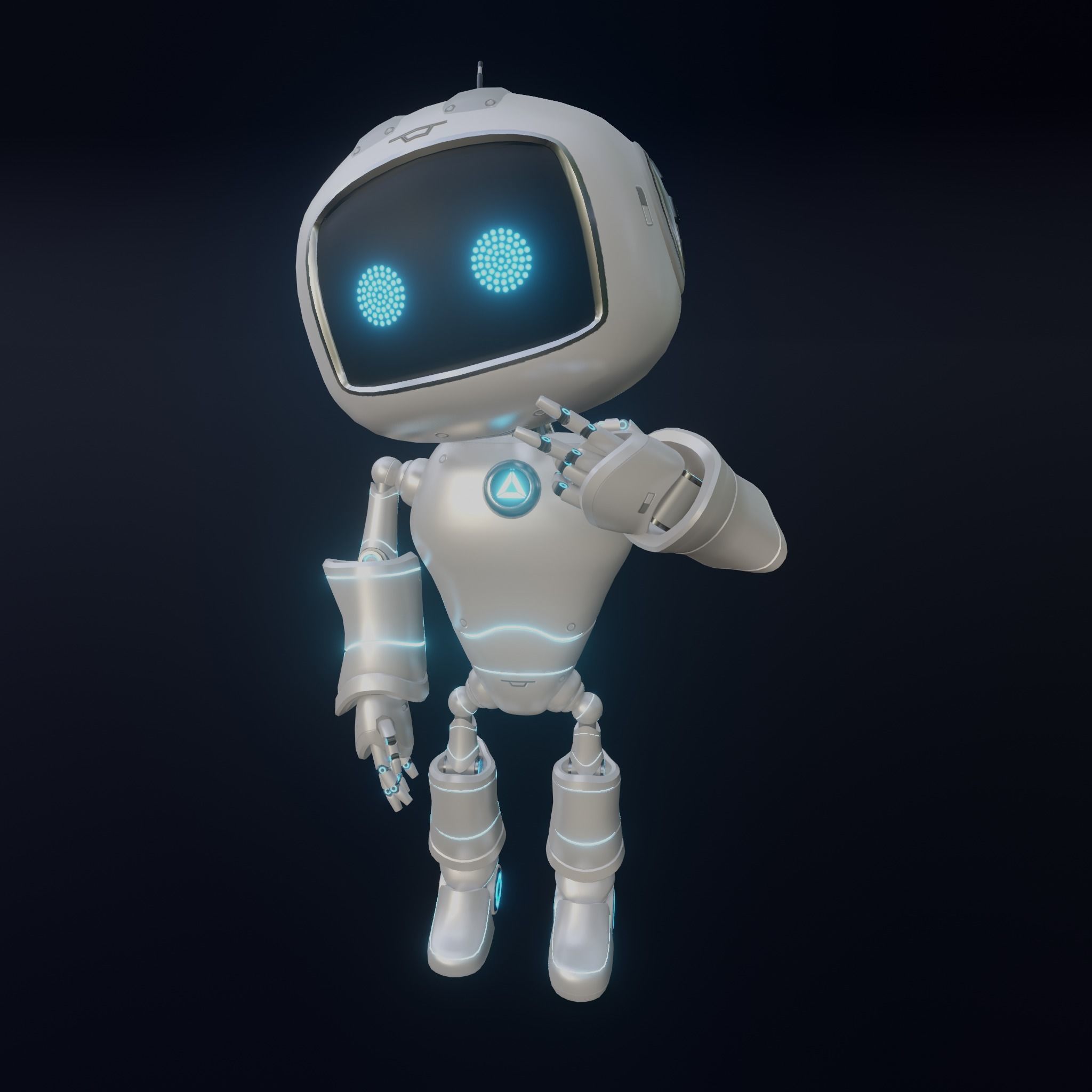 Cute Robot Low-poly 3D model_20