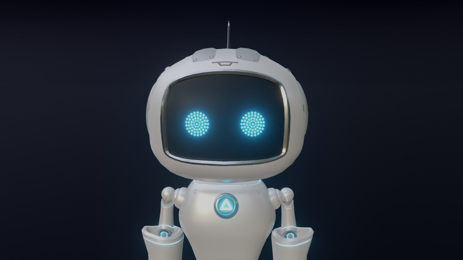 Cute Robot Low-poly 3D model_14