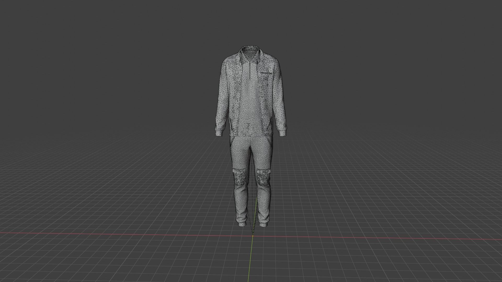 Man Clothes Low-poly 3D model_8