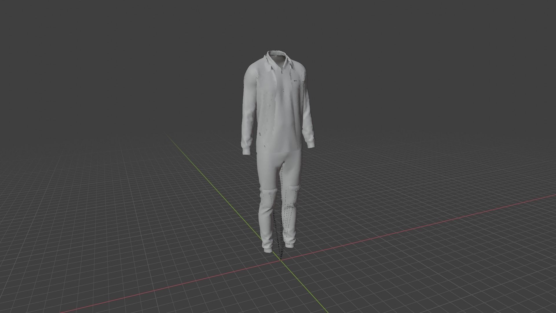Man Clothes Low-poly 3D model_7