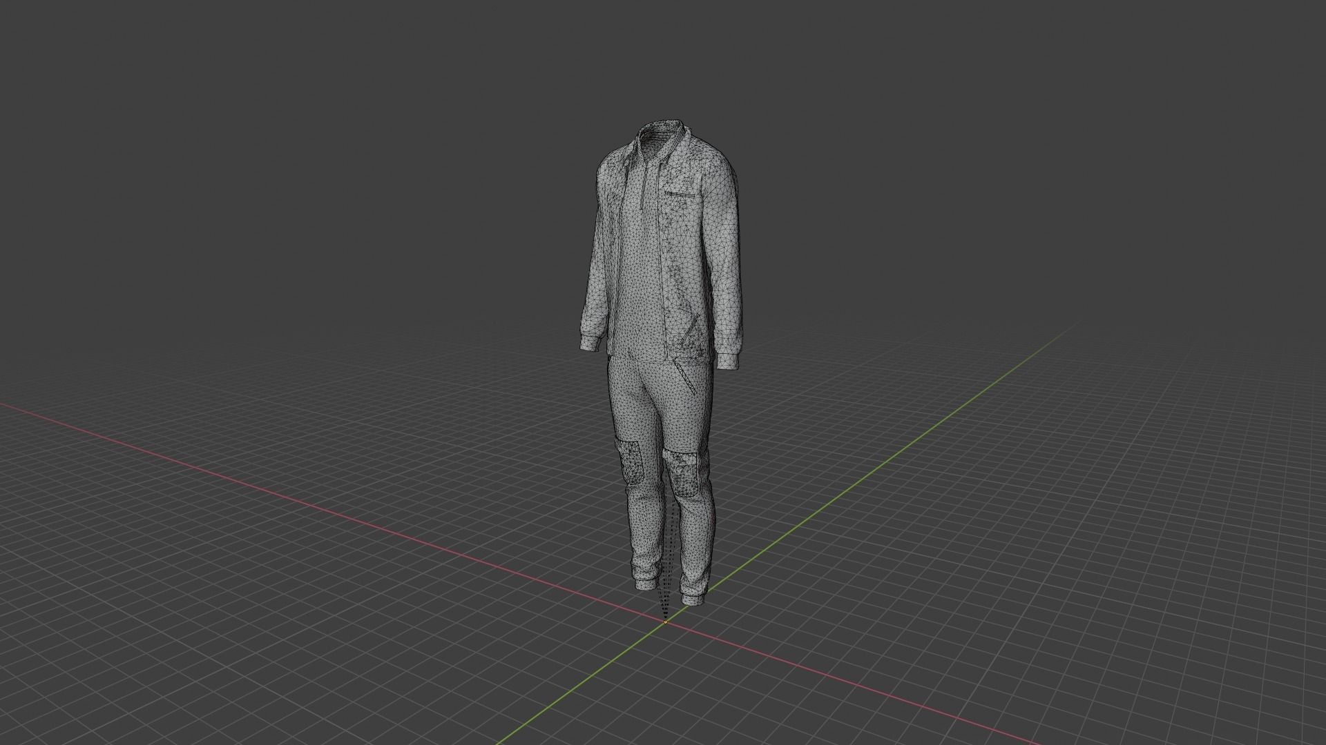 Man Clothes Low-poly 3D model_9