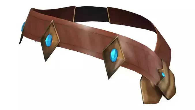 Fantasy Gemstones Leather Belt