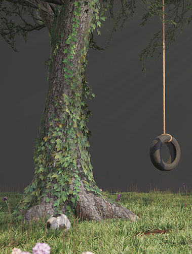 PBR Assets - Cozy Tree House Low-poly 3D model 7