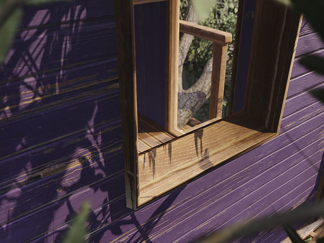 PBR Assets - Cozy Tree House Low-poly 3D model 6