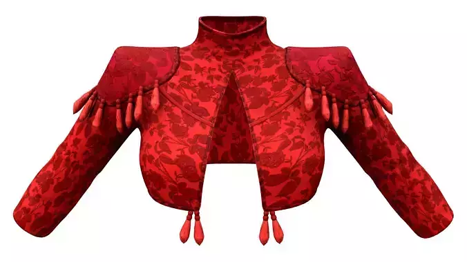 Royal Red Bolero Crop Jacket Top