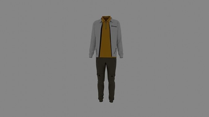 Man Clothes Low-poly 3D model