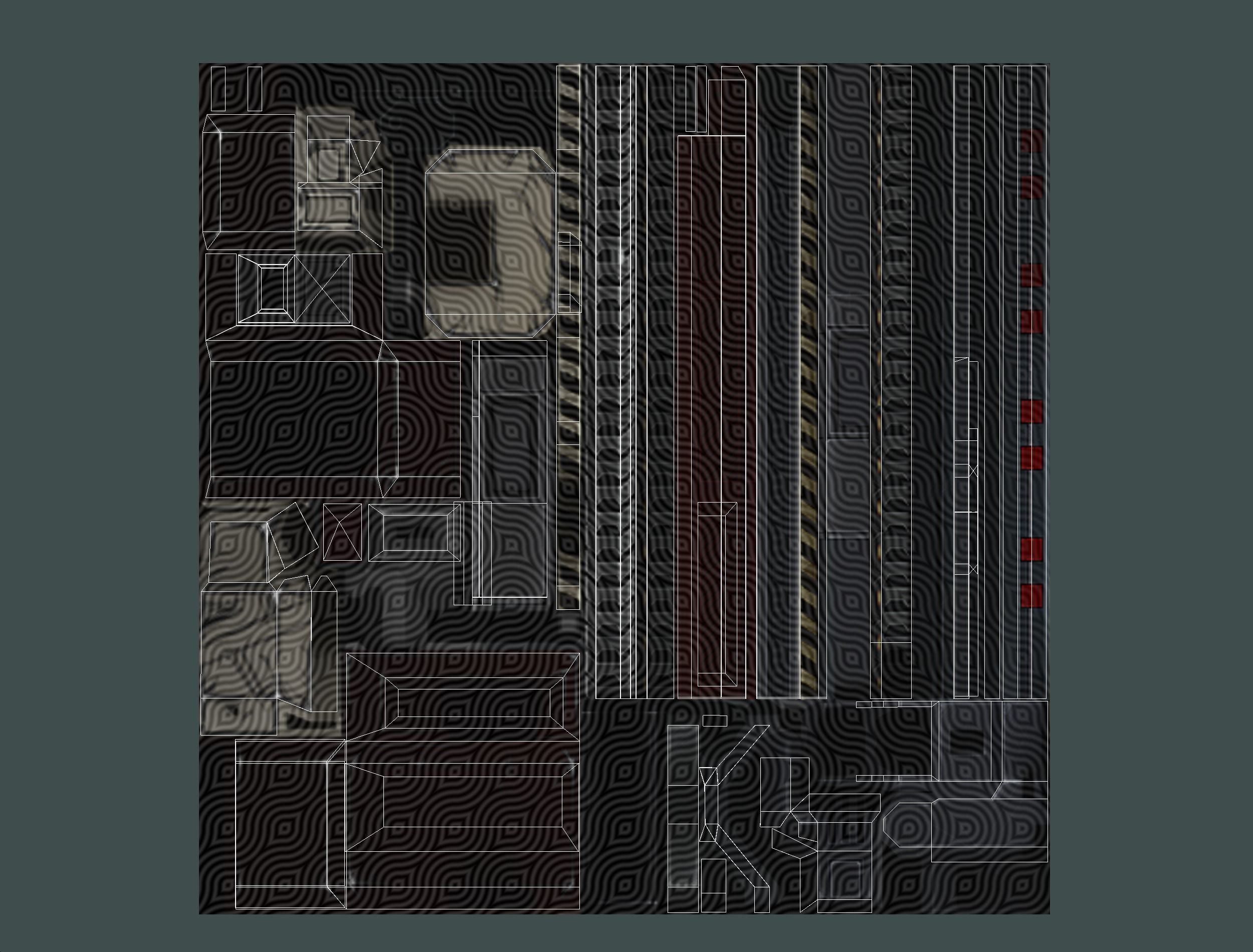 isometrical scaffolding 1x2 section Low-poly 3D model_18