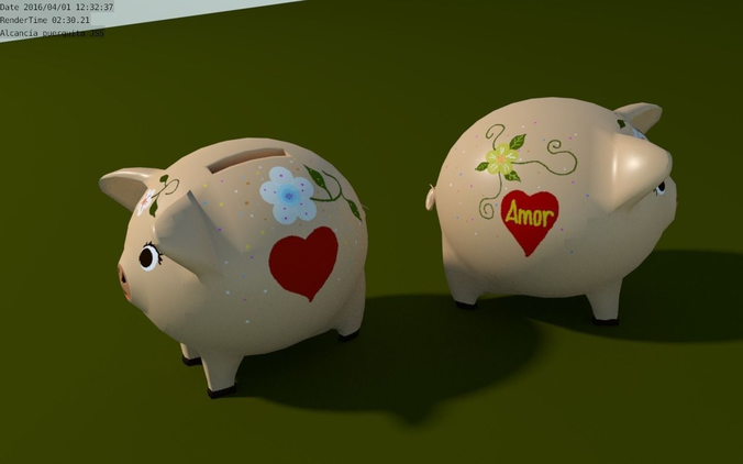 Alcancia moneybox Free 3D model