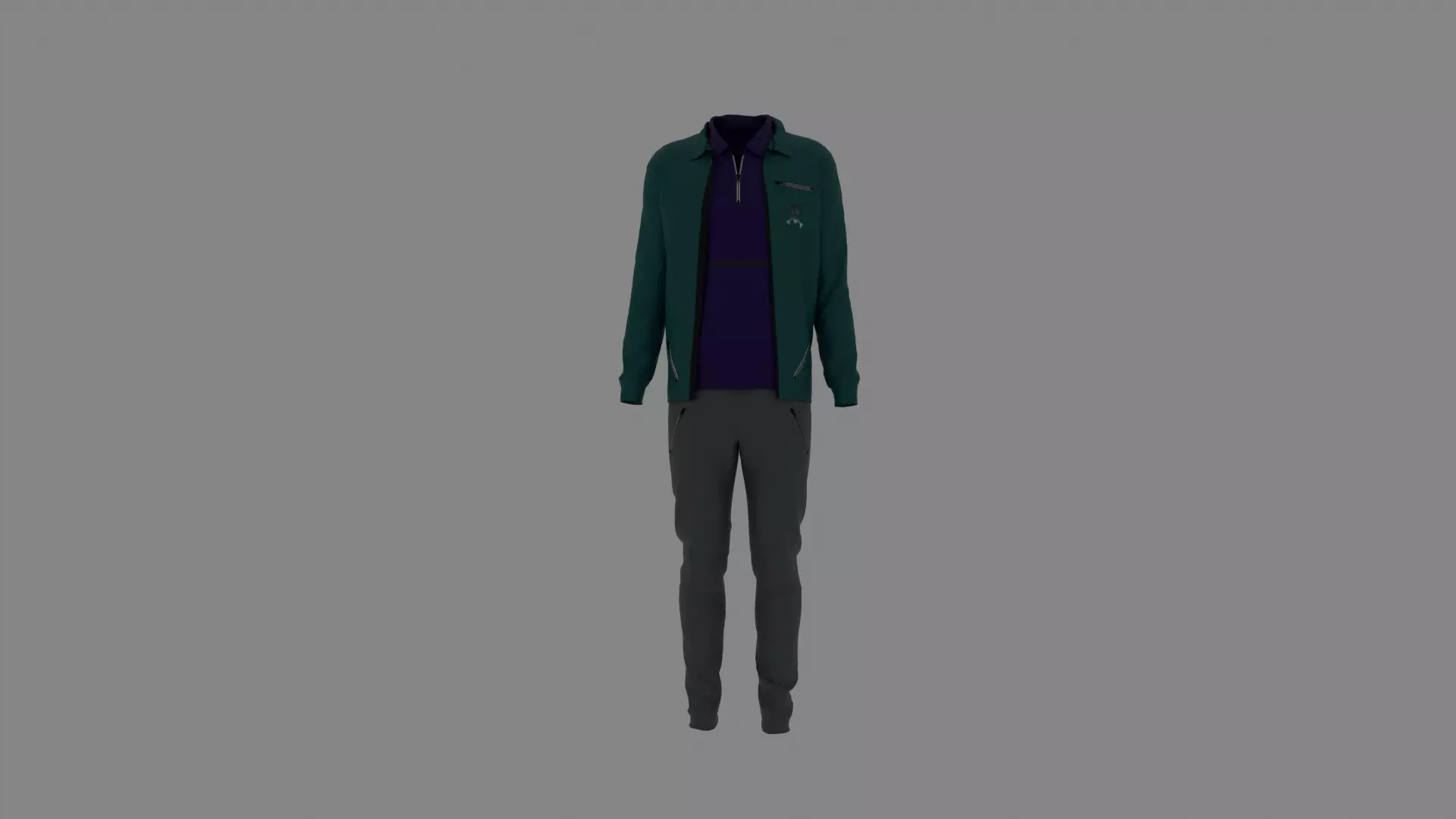 Man Clothes Low-poly 3D model_0