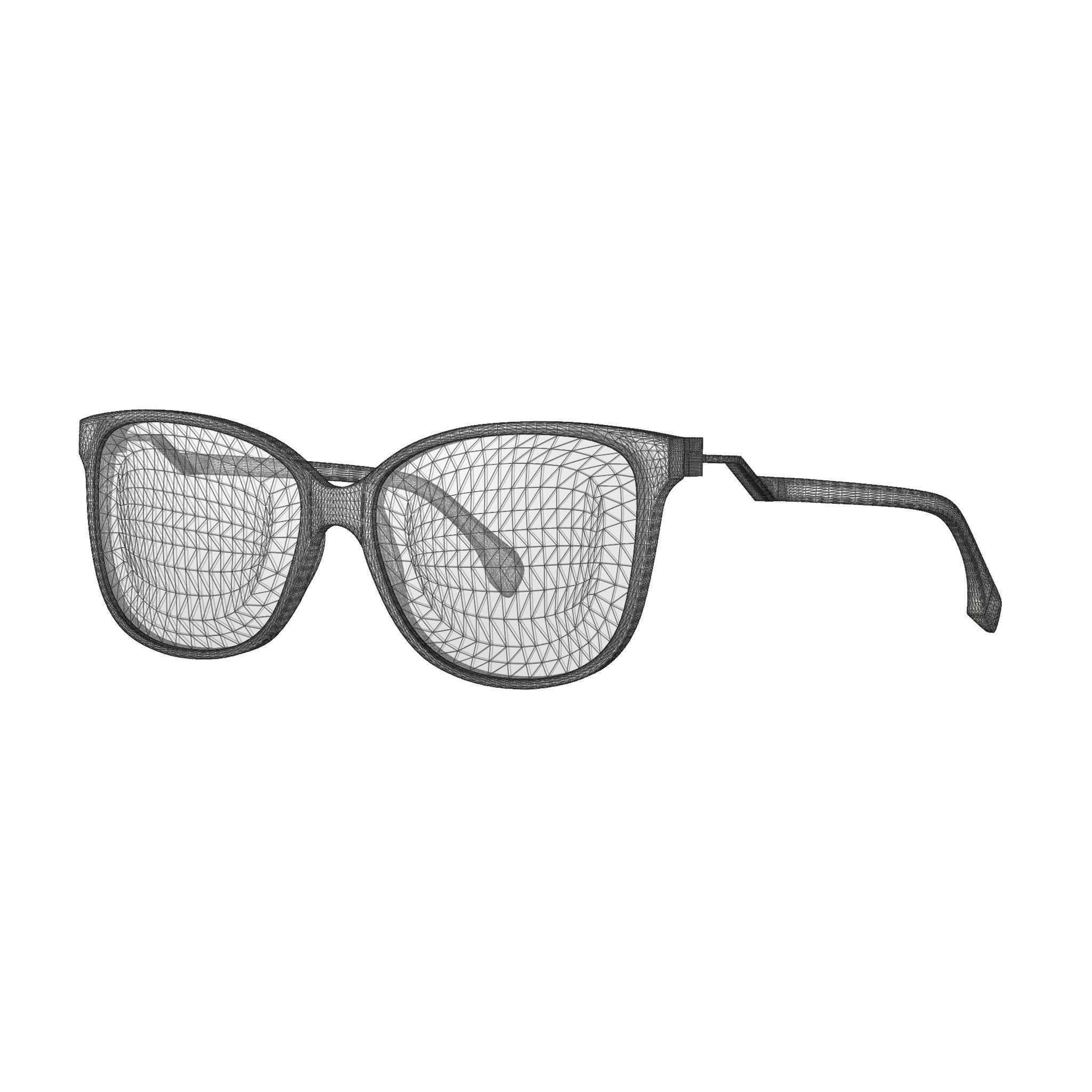 Fendi - FF 0232 Glasses Low-poly 3D model_4