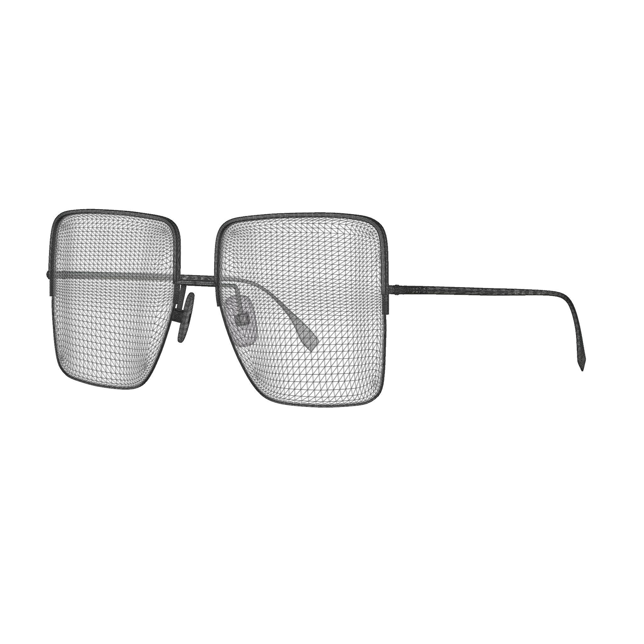Fendi - FF0422 Glasses Low-poly 3D model_4
