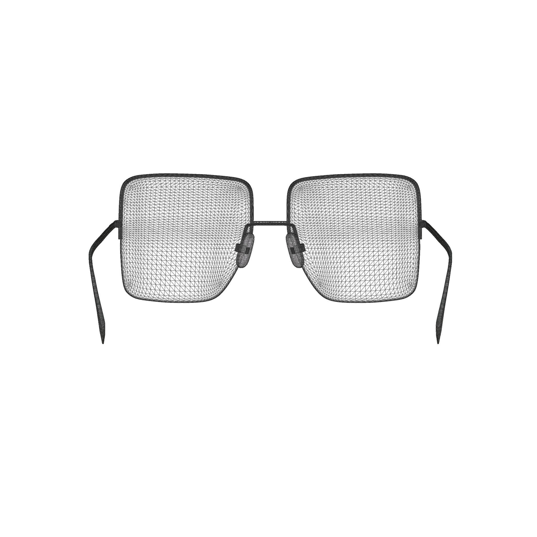 Fendi - FF0422 Glasses Low-poly 3D model_5