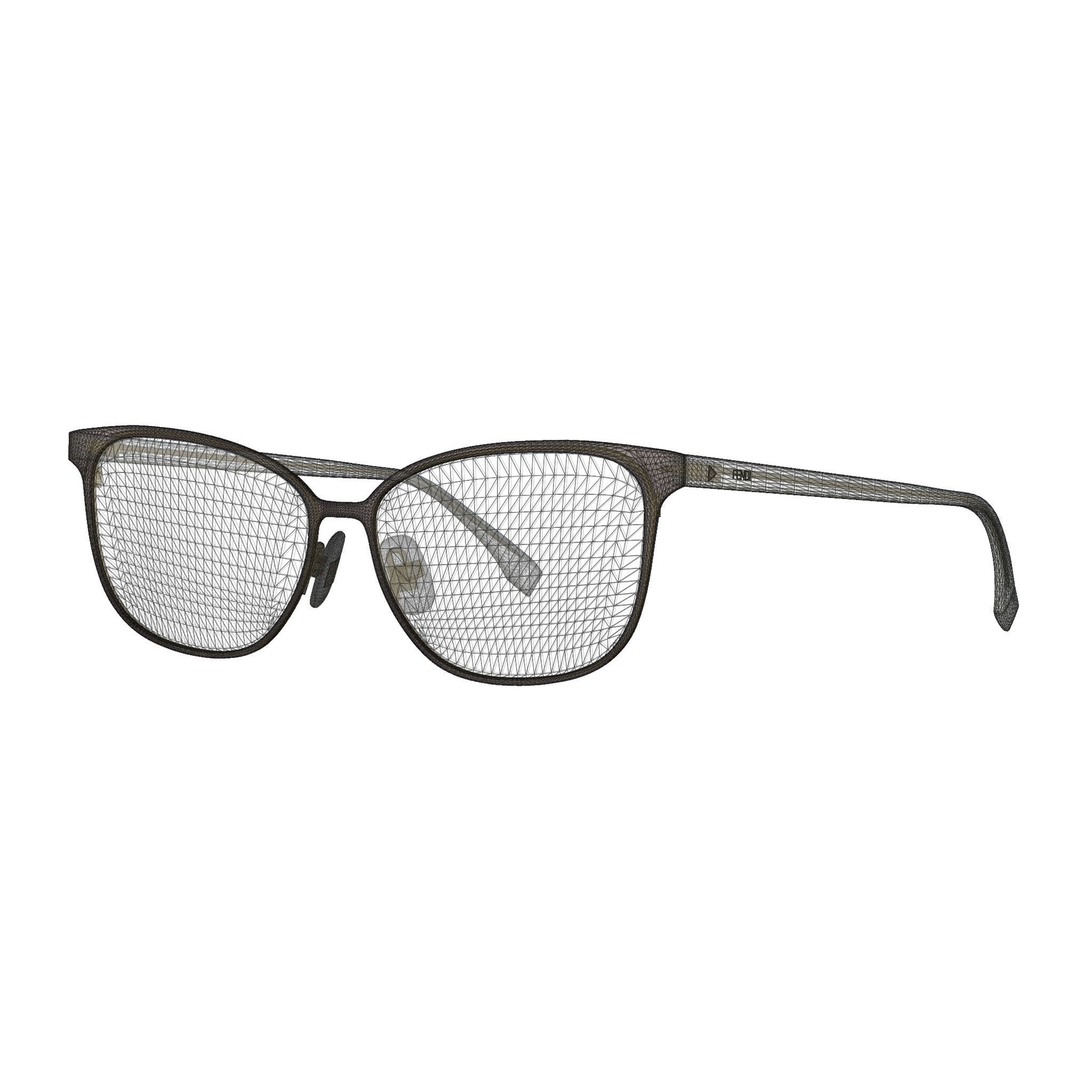 Fendi - FF 0386 Glasses  Low-poly 3D model_5