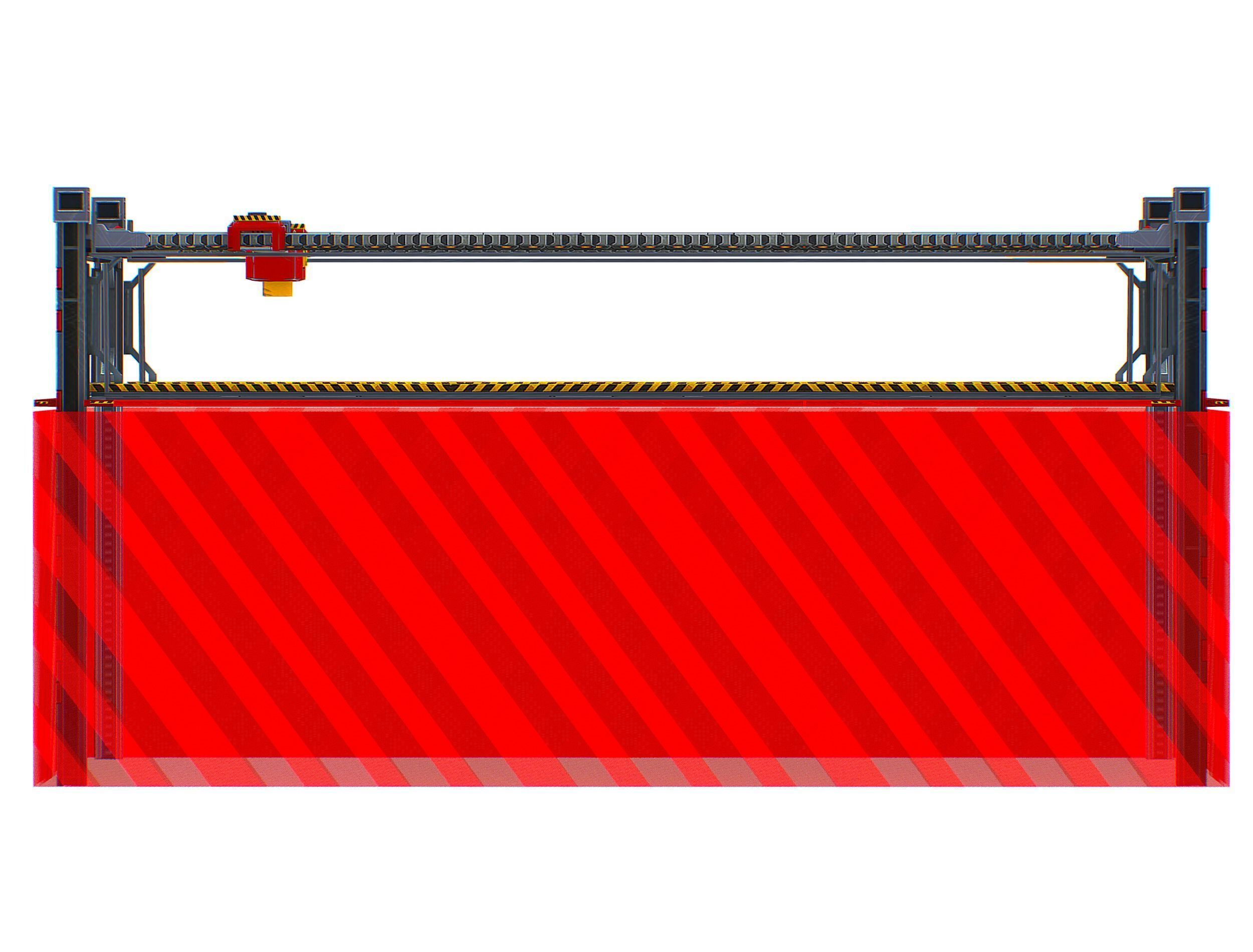 isometrical scaffolding 2x3 section Low-poly 3D model_13