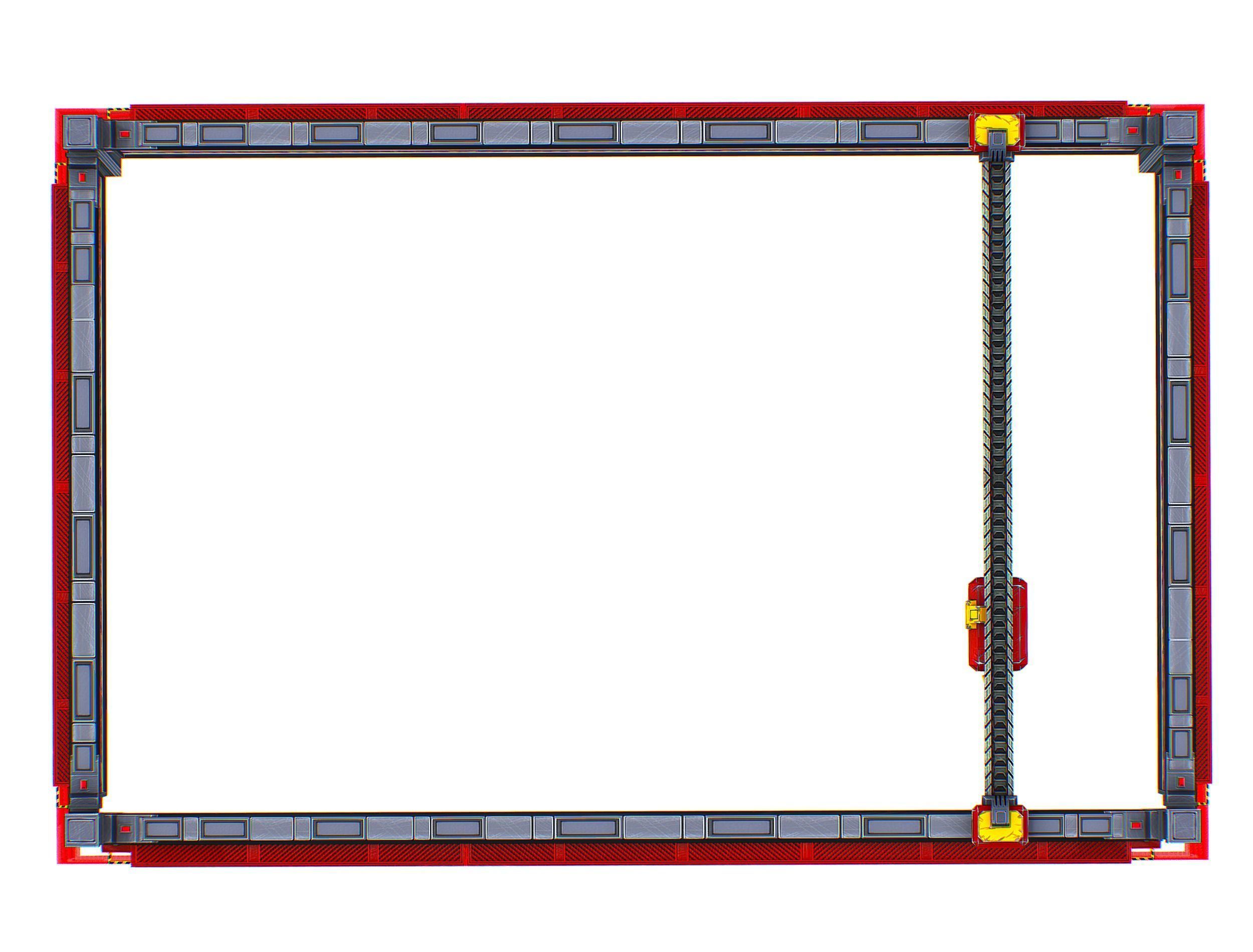 isometrical scaffolding 2x3 section Low-poly 3D model_16