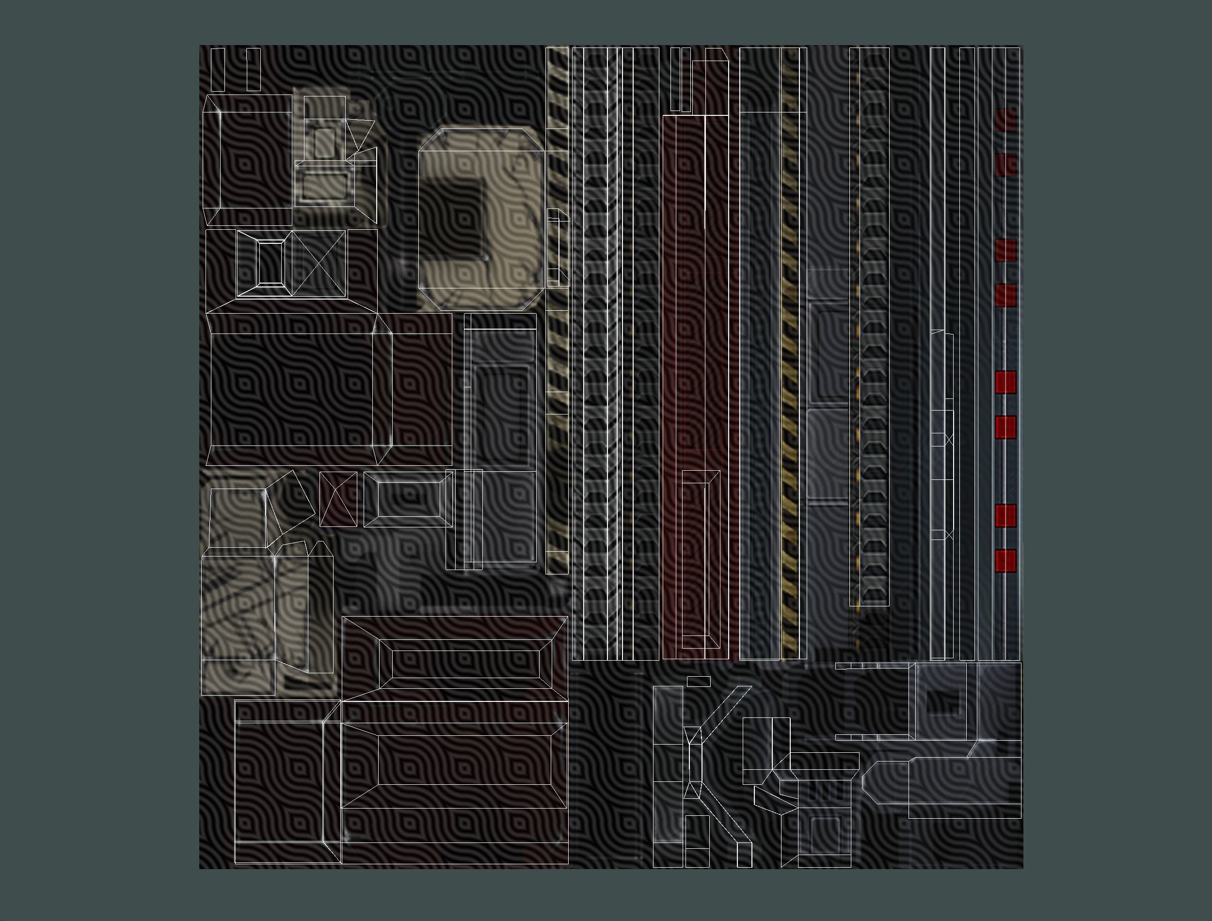 isometrical scaffolding 2x3 section Low-poly 3D model_20