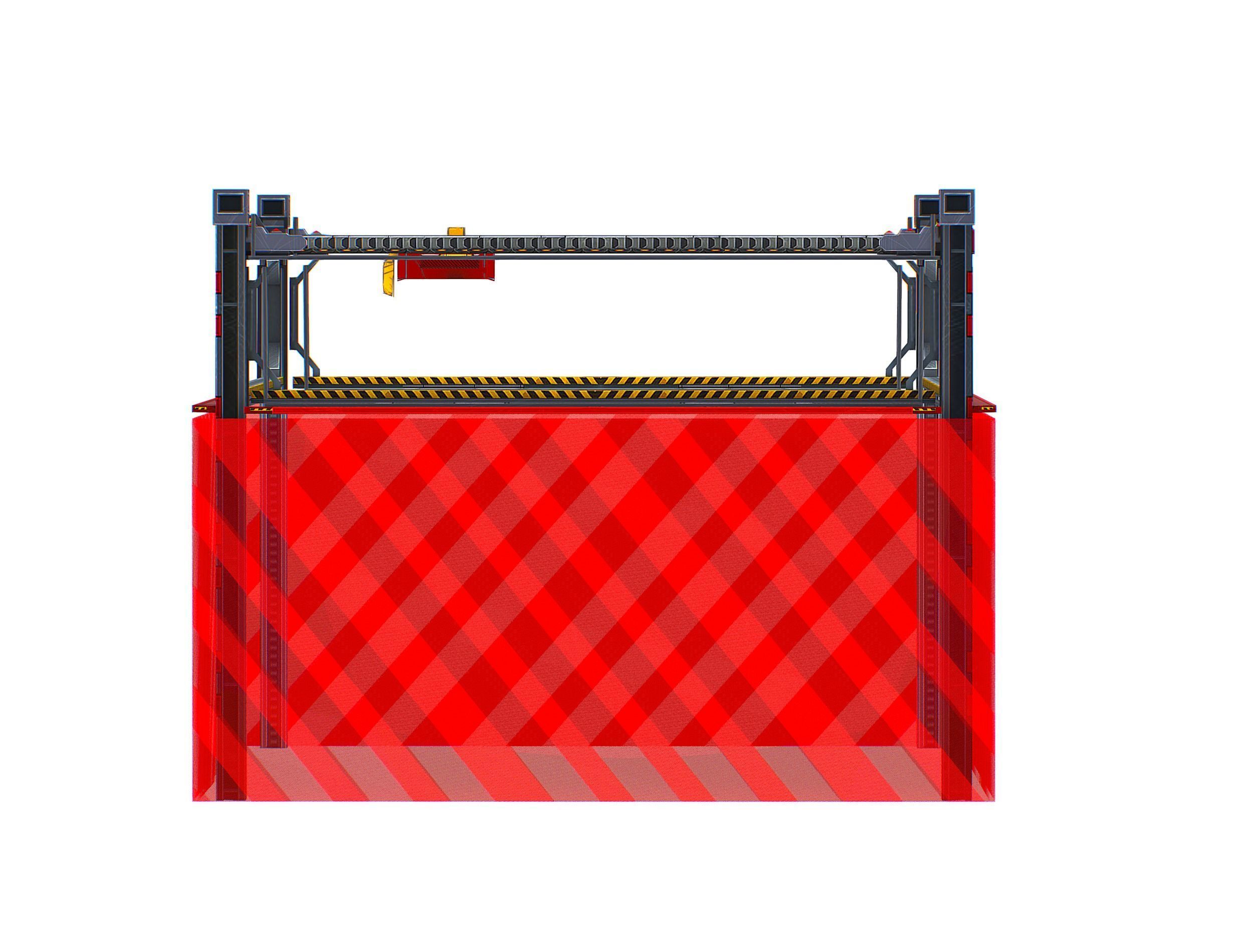 isometrical scaffolding 2x3 section Low-poly 3D model_14