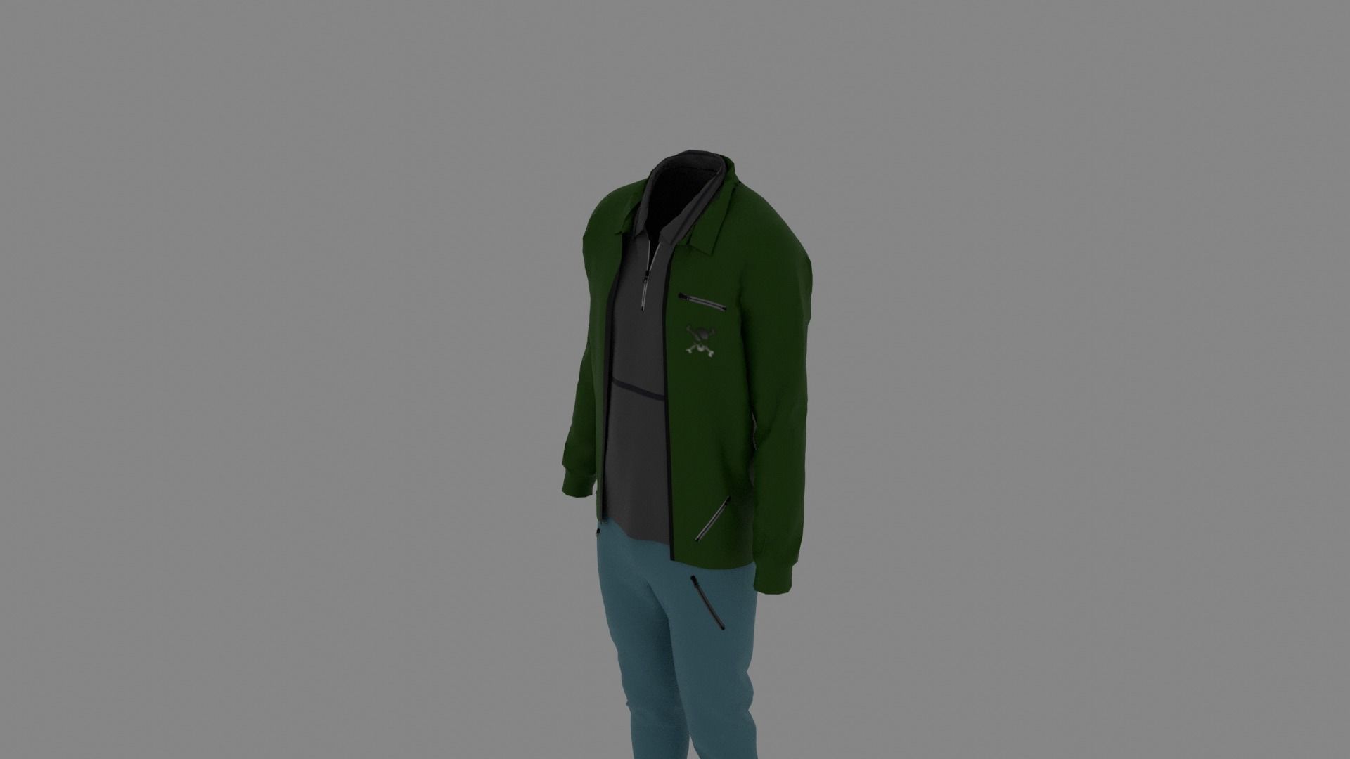 Man Clothes Low-poly 3D model_4