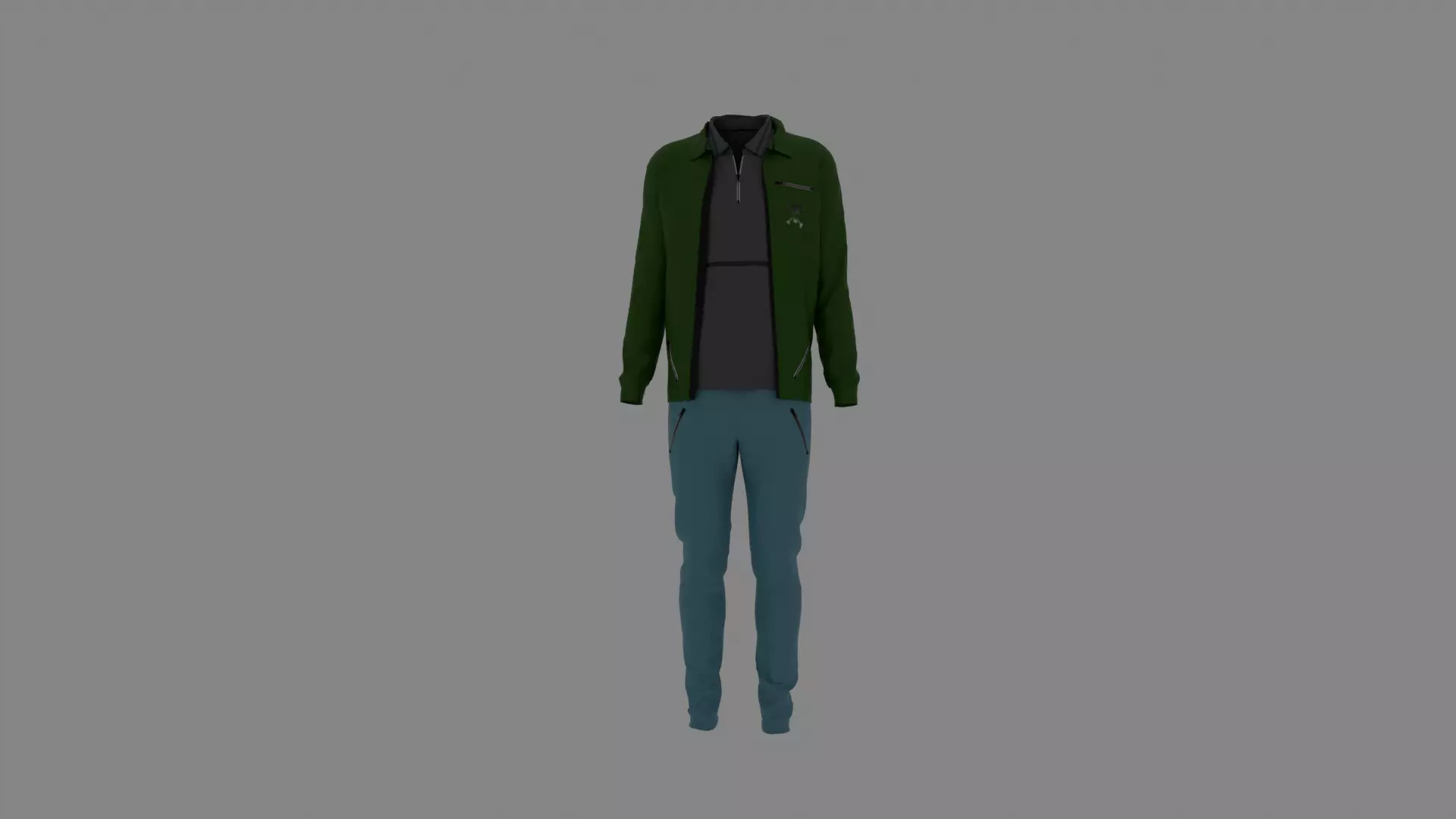 Man Clothes Low-poly 3D model_0