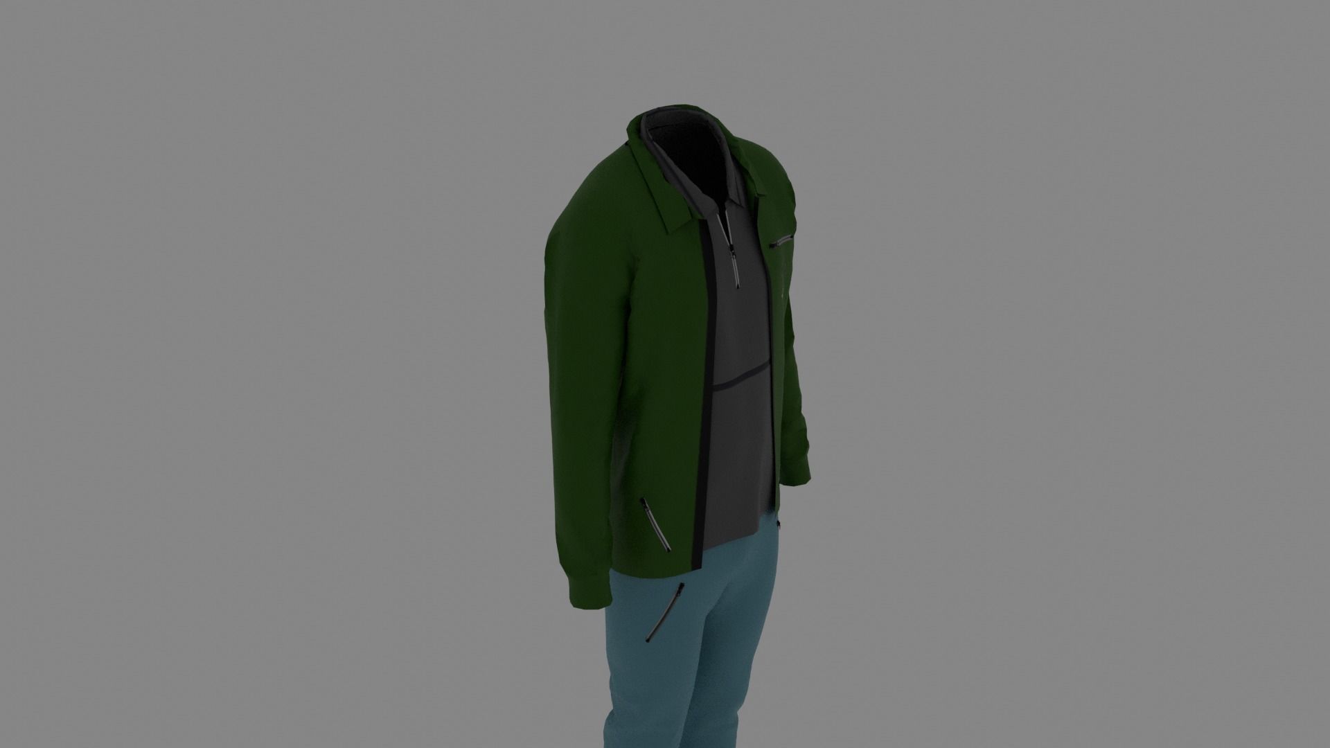 Man Clothes Low-poly 3D model_5
