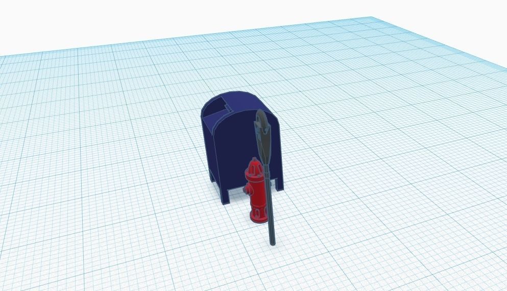 Street decoration pack Scale H0 1-87 3D print model_1