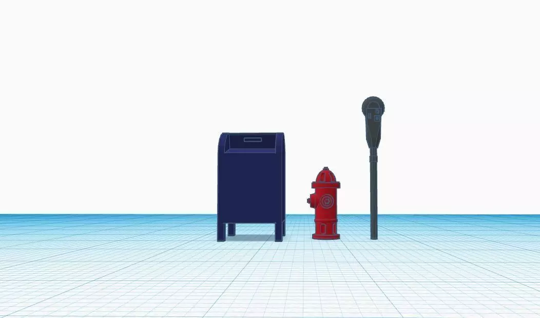 Street decoration pack Scale H0 1-87 3D print model_0