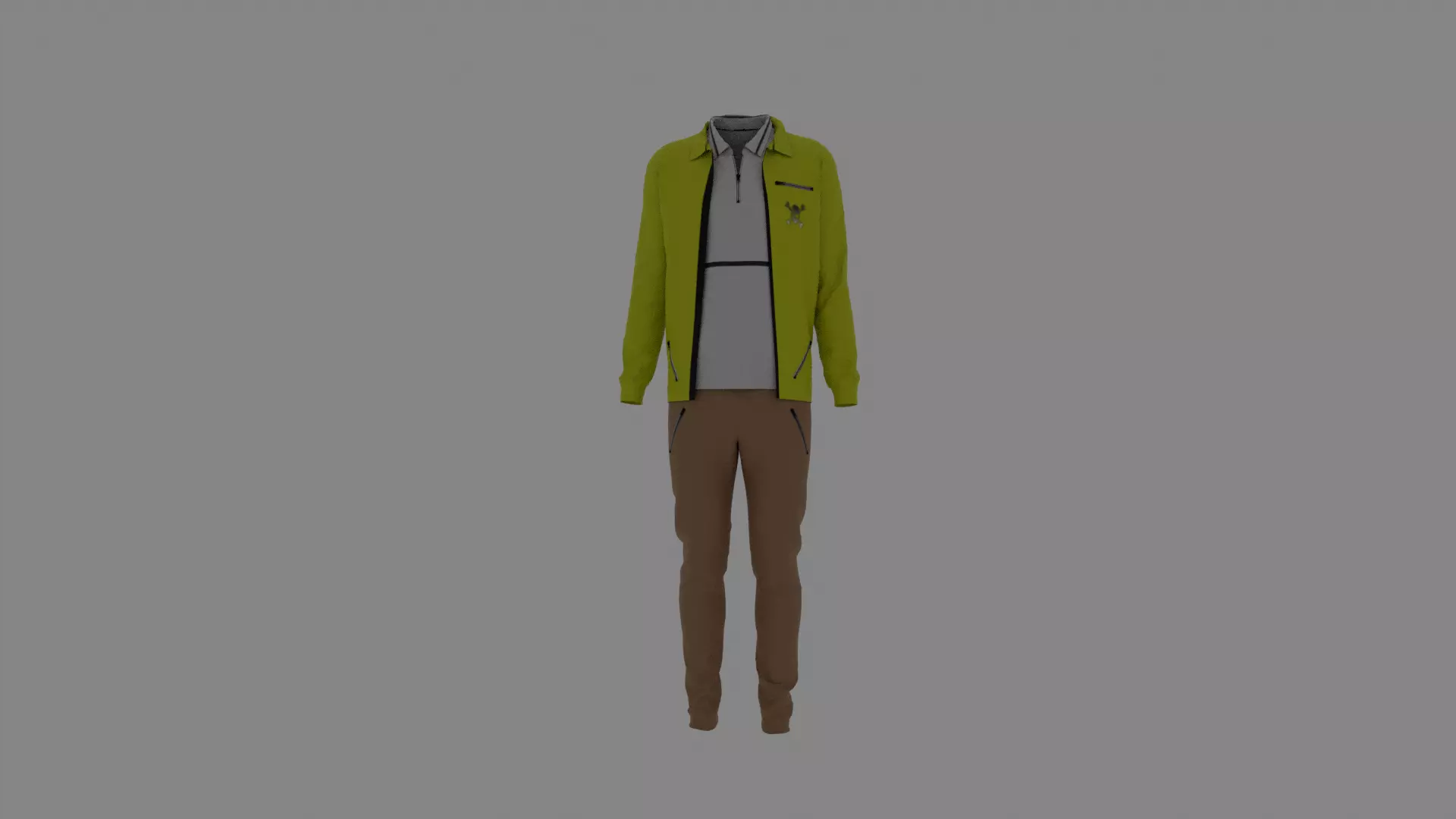 Man Clothes Low-poly 3D model_0