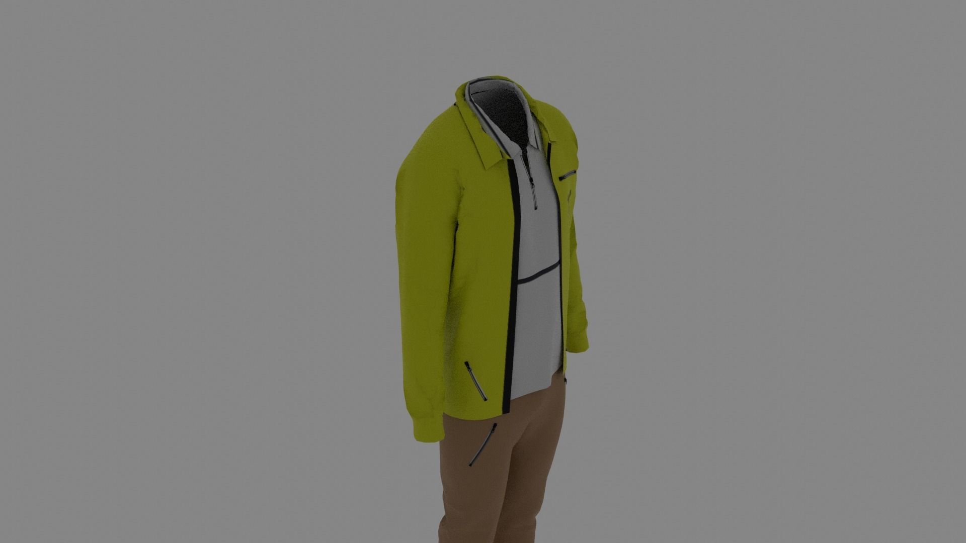 Man Clothes Low-poly 3D model_5