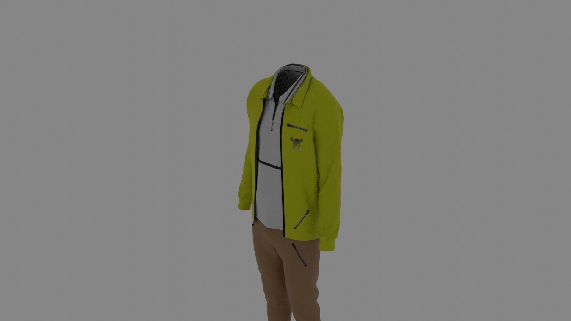 Man Clothes Low-poly 3D model_4