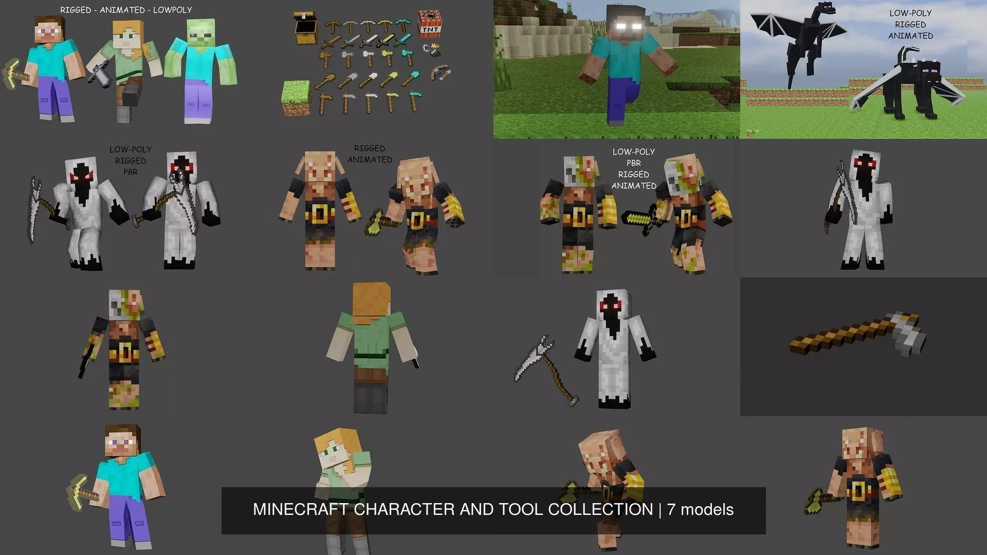MINECRAFT CHARACTER AND TOOL COLLECTION _0